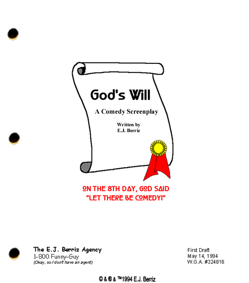 Manka Bros Screenplay Competition - God's Will - Cover