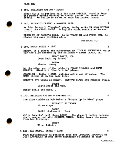 Manka Bros Screenplay Competition - God's Will Page 1